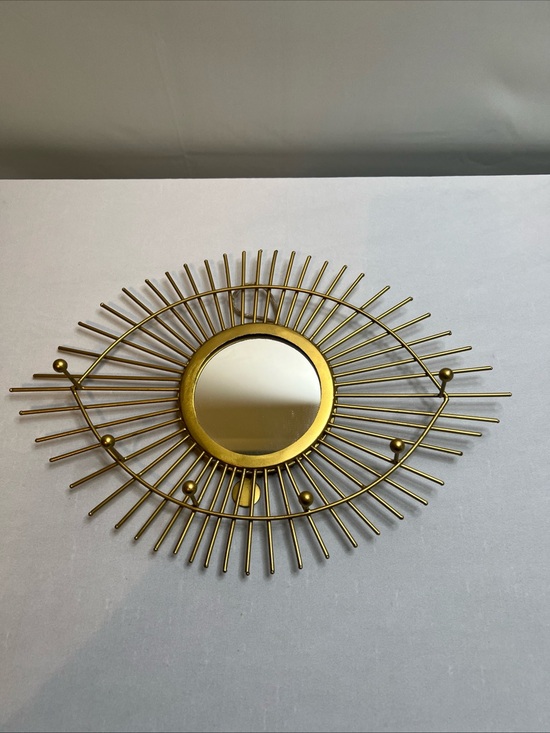 Cost Plus World Market Other - Cost Plus World Market Gold Eye-Shaped Sunburst Mirror Jewelry Holder